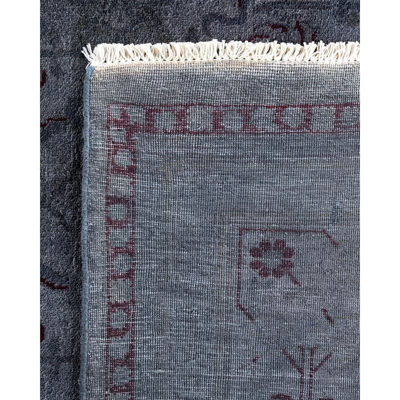 Fine Vibrance One-of-a-Kind Hand-Knotted Area Rug - Gray, 6' 2" x 9' 1" - 6' 2" x 9' 1"