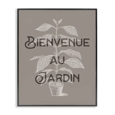 Stupell French Garden Plant Phrase Framed Giclee Art Design By Lil' Rue