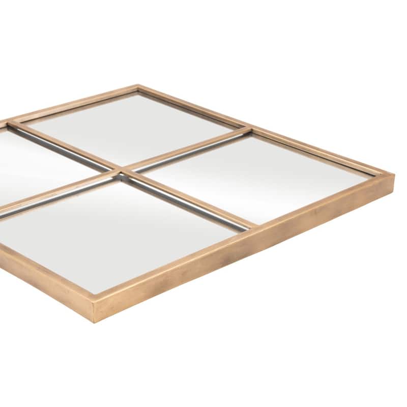 HomeRoots 41" Gold Diamond Steel Framed Accent Mirror - 31.3' X '40.6' X '1.6