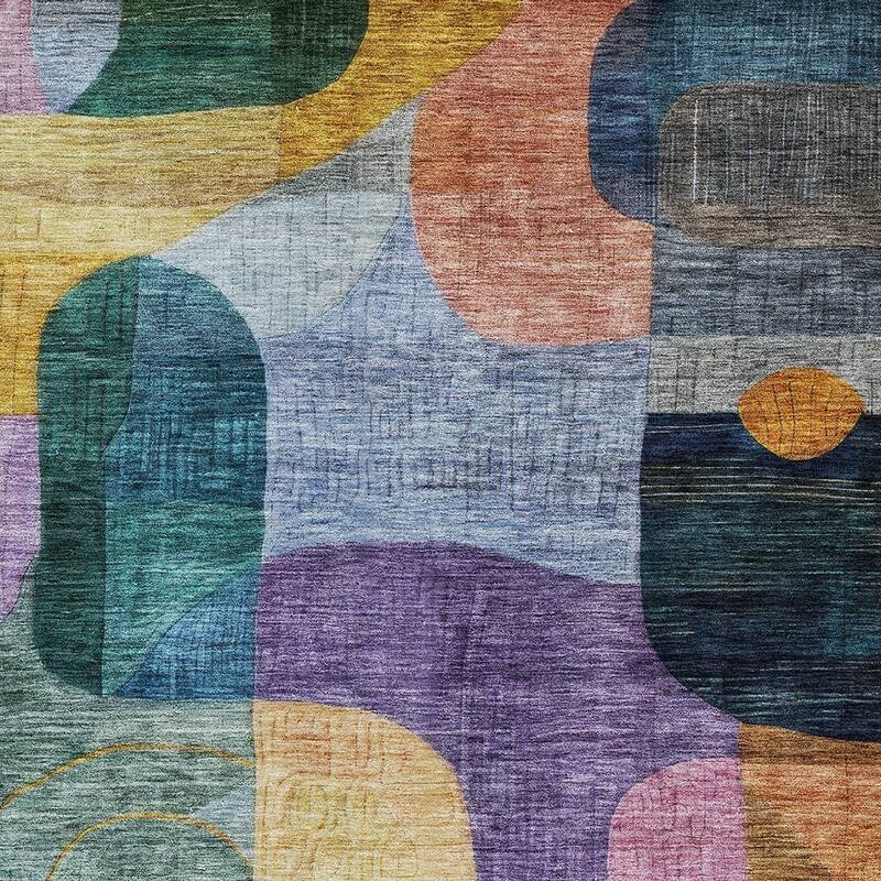 HomeRoots Abstract Transitional Rectangle Outdoor Rug
