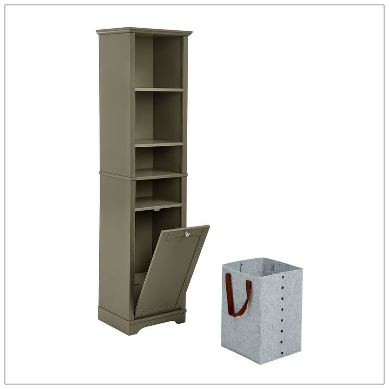 64" Tall Bathroom Storage Cabinet for Small Space