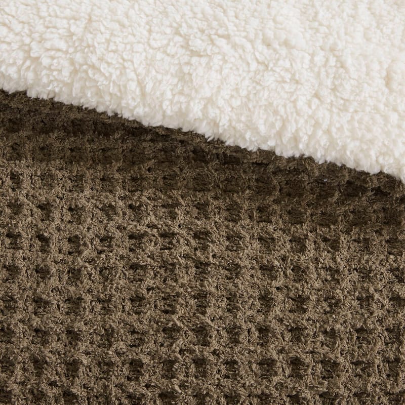 Madison Park Riordan Waffle Knit Chenille Comforter Set