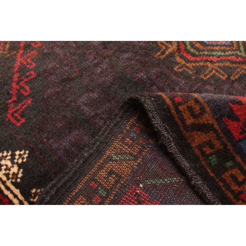 ECARPETGALLERY Hand-knotted Teimani Dark Grey Wool Rug - 3'8 x 6'5