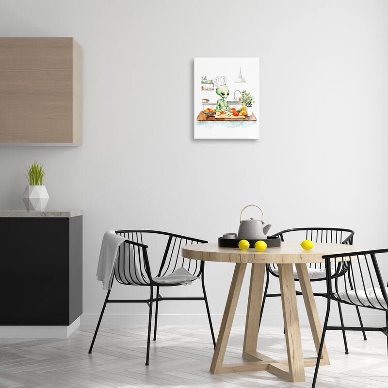 Stupell Chef Alien in Kitchen Canvas Wall Art Design By Lil' Rue