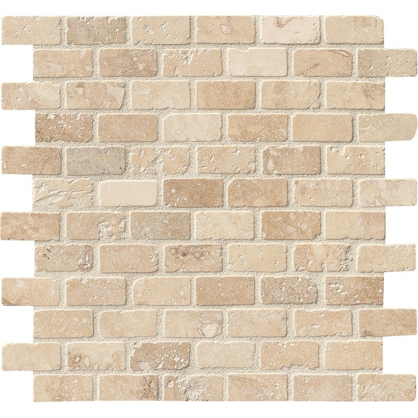 Shop Msi Thdw3 Sh Bri1x2t 1 X 2 Brick Joint Mosaic Tile Tumbled Chiaro Overstock 29867087
