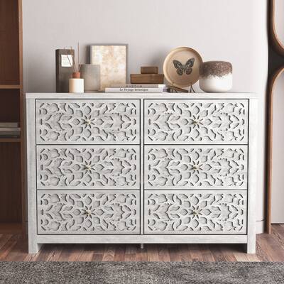 Avaro 6 Drawer 45.4 in. Wide Dresser (Sturdy Design with Interlocking Drawers)
