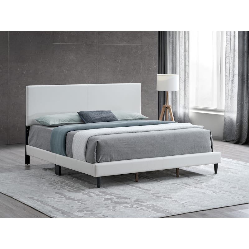 Glory Furniture Baron Upholstered PlatForm Bed - White - Full
