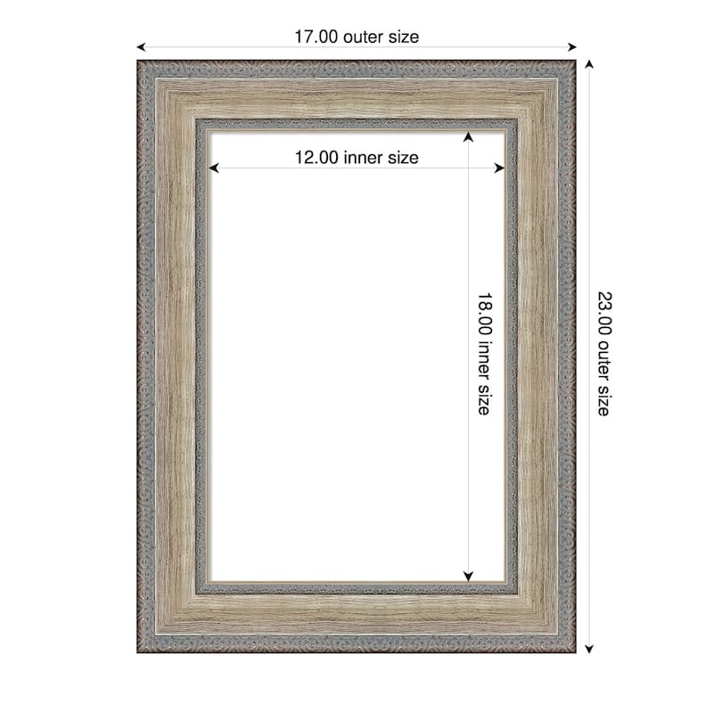 Amanti Art Fleur Champagne Silver Framed Dry Erase Magnetic Board - 17 x 23 in