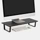 preview thumbnail 1 of 5, Jani Wood Monitor Stand Riser Desk - Ergonomic Design Stand, Desktop Organizer Table for Home, Office Workspace, Gaming Desk Black