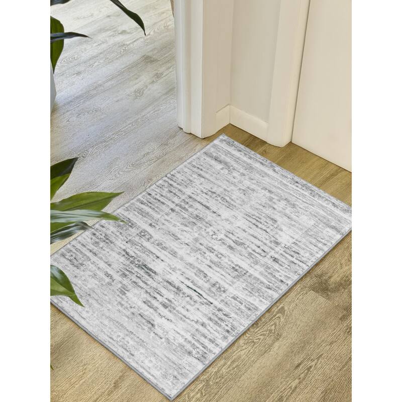 DriftAway Area Rug Washable Rugs for Living Room Non Slip Rubber Backing Low Pile Non Shedding Boho Foldable Vintage Rugs