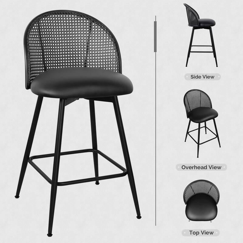 26"/29" Swivel Barstools Counter Height Bar Stool w/ Metal Legs