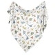 preview thumbnail 2 of 4, Sweet Jojo Designs Watercolor Dinosaur Dino Boy Baby Swaddle Receiving Blanket Green Blue Modern Jurassic Nature Animal Steel