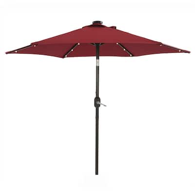 7.5 FT Solar LED Lights Patio Outdoor Umbrella with UV-Resistant