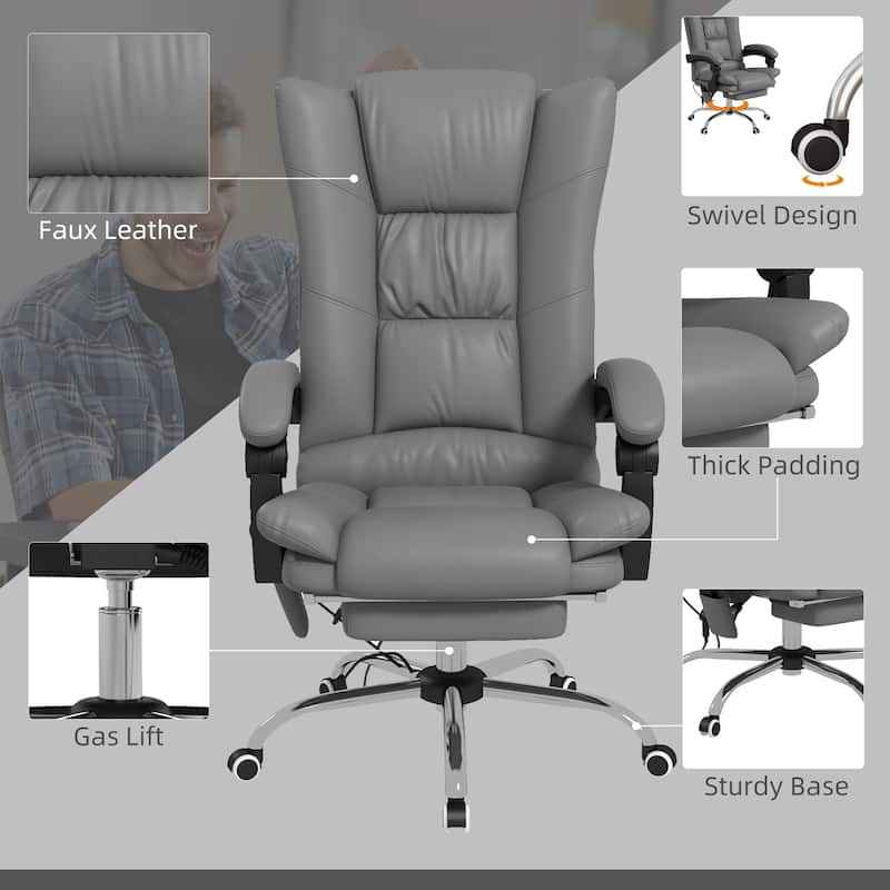 Vinsetto Vibration Massage Office Chair With Heat