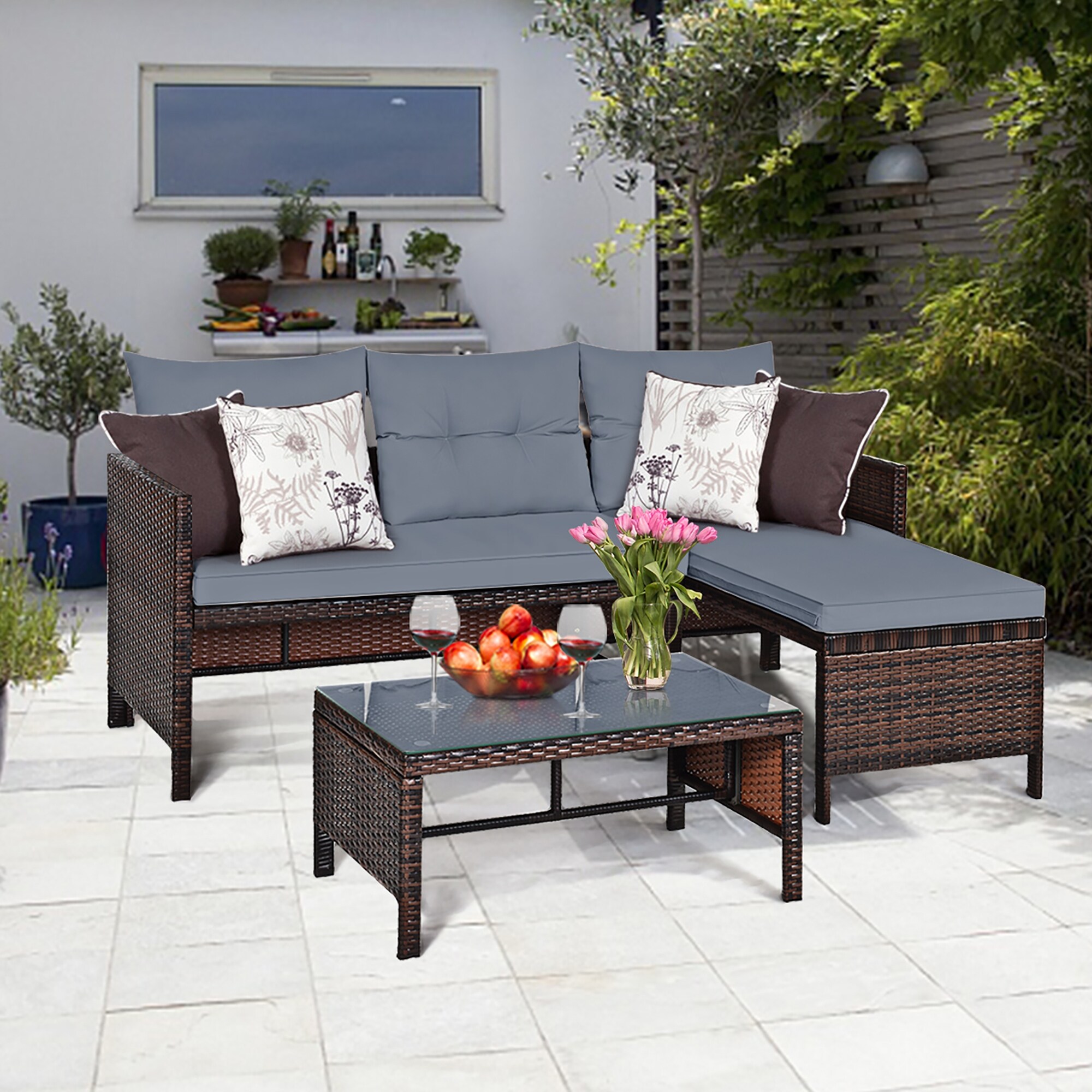Costway outdoor deals sectional