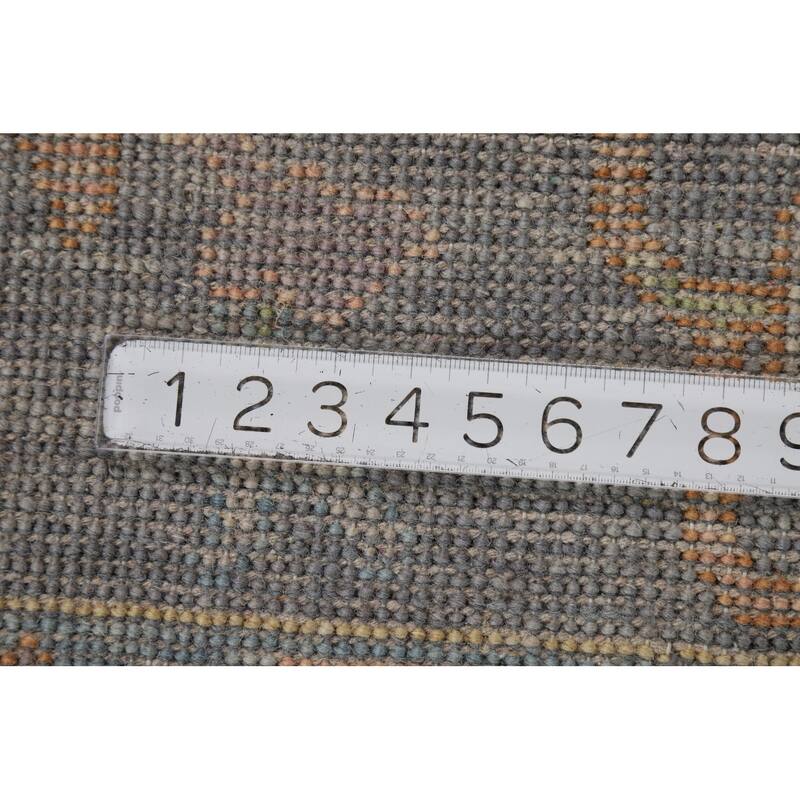 Oushak Indian Area Rug Handmade Transitional Grey Wool Carpet - 8'0"x 9'11"