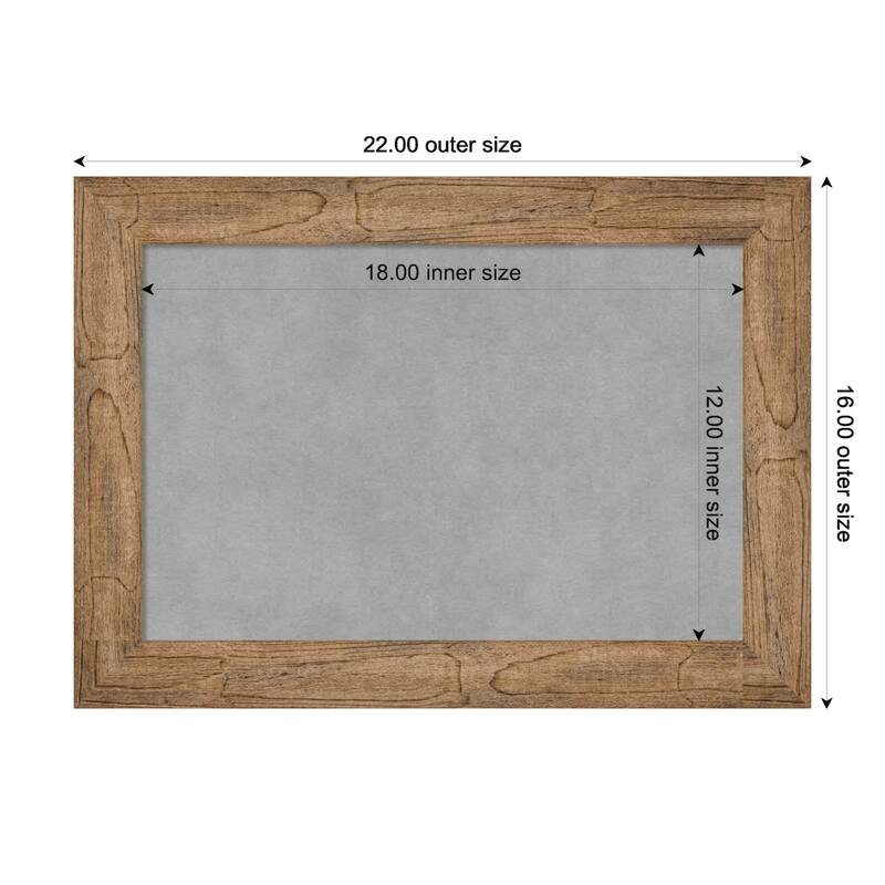 Amanti Art Owl Brown Narrow Framed Magnetic Board - Board Size 18x12