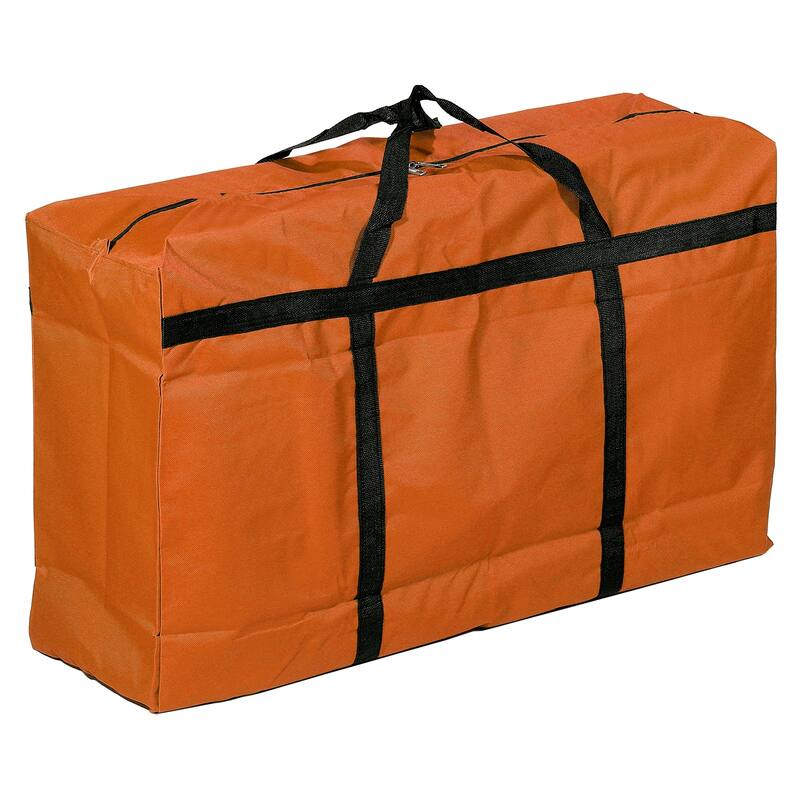 Storage Tote with Zippers 125L Capacity Moving Tote Bags for Clothes, Orange