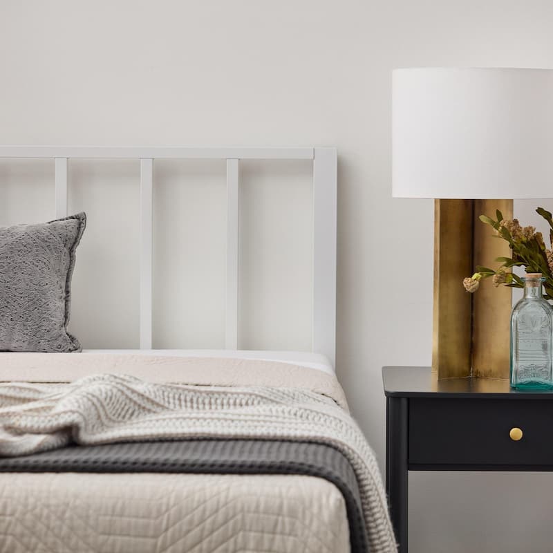 Brookside Lori Metal Platform Bed with Vertical Bar Headboard