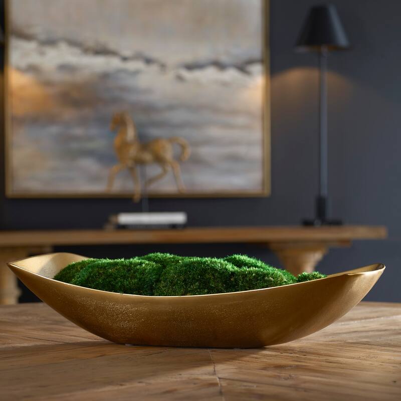 Uttermost Venice Moss Centerpiece - 20"W x 5"H x 8"D