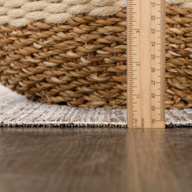 Hauteloom Yamir Hallway, Kitchen Machine Washable Patio Outdoor Runner Rug - Dark Brown, Sage Green - 2'7" x 7'3"