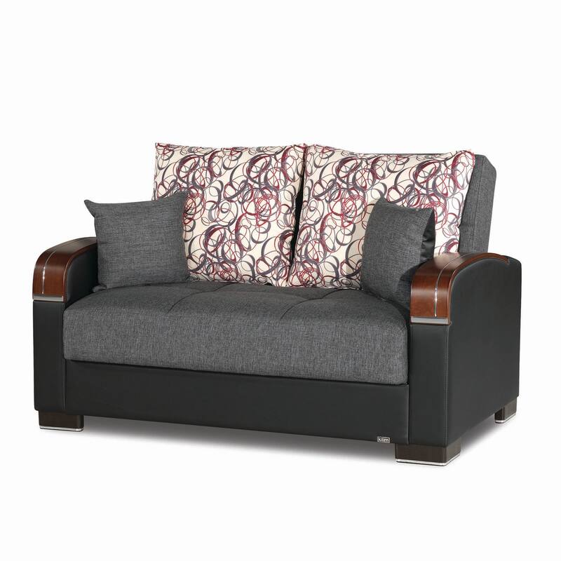 Collection Upholstered Convertible Loveseat With Storage
