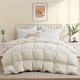 All-Season Medium Warmth White Goose Down Comforter with Premium Fabric