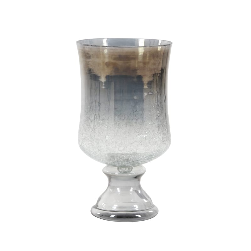 Glass Traditional Hurricane Lamp - 7 x 7 x 14