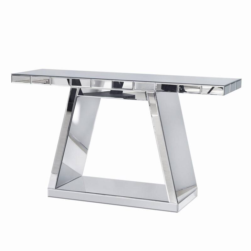 Modern 55.9" Luxe Full-Body Mirror Entryway Table with Sturdy Wooden Frame and Stylish Storage Solutions