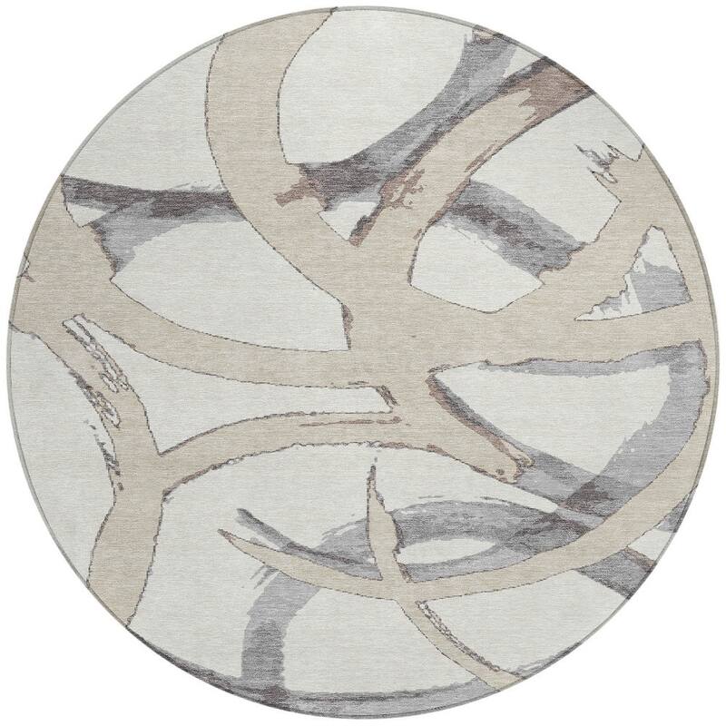 HomeRoots Abstract Transitional Rectangle Outdoor Rug