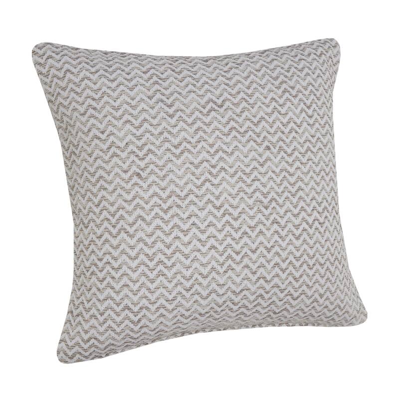 Sevita Beige and White Chevron Throw Pillow