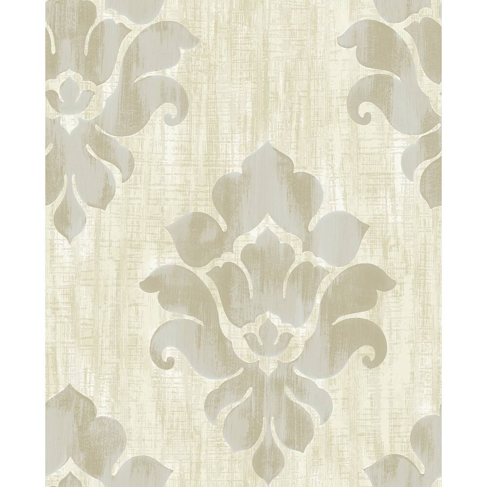 Seabrook Designs Corsica Damask Unpasted Wallpaper
