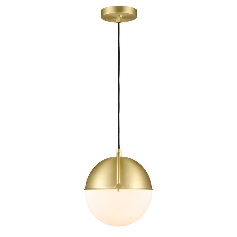 Light Society Sara Pendant Light - Brushed Brass/White