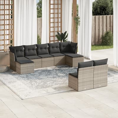 vidaXL Garden Sofa Set Grey - 21.7 x 21.7 x 14.6