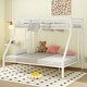 preview thumbnail 12 of 25, Twin XL over Queen Metal Bunk Bed with Ladder