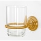preview thumbnail 4 of 4, Alno Charlie's Wall Mounted Glass Tumbler with Brass Mounting Bracket Satin Brass
