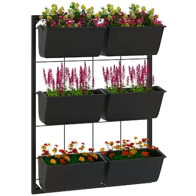 Outsunny 3-Tier Wall Planter with 6 Pots