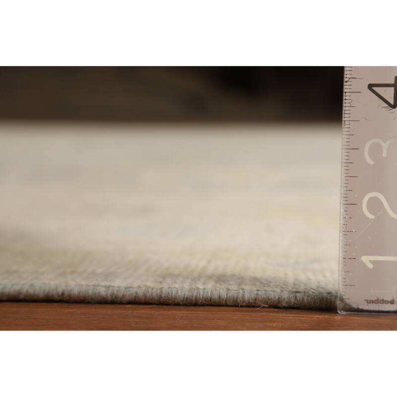 Hand Knotted Oriental 100% Wool Carpet Transitional All-Over Greys & Charcoal Oushak Area Rug - 11' 9'' X 8' 8''