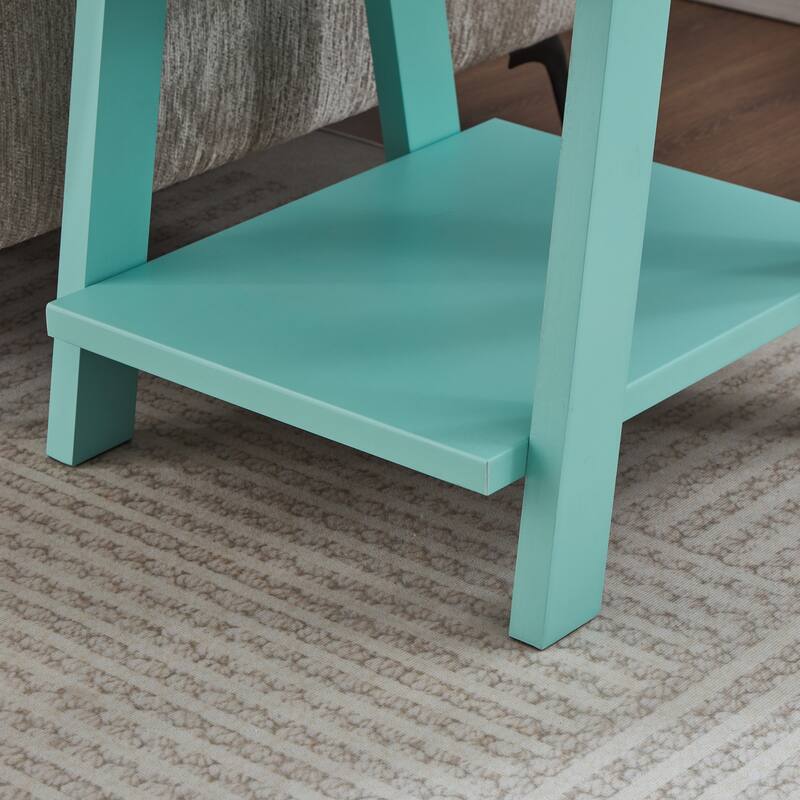 The Gray Barn Cedar Ridge Contemporary Replicated Wood Shelf End Table