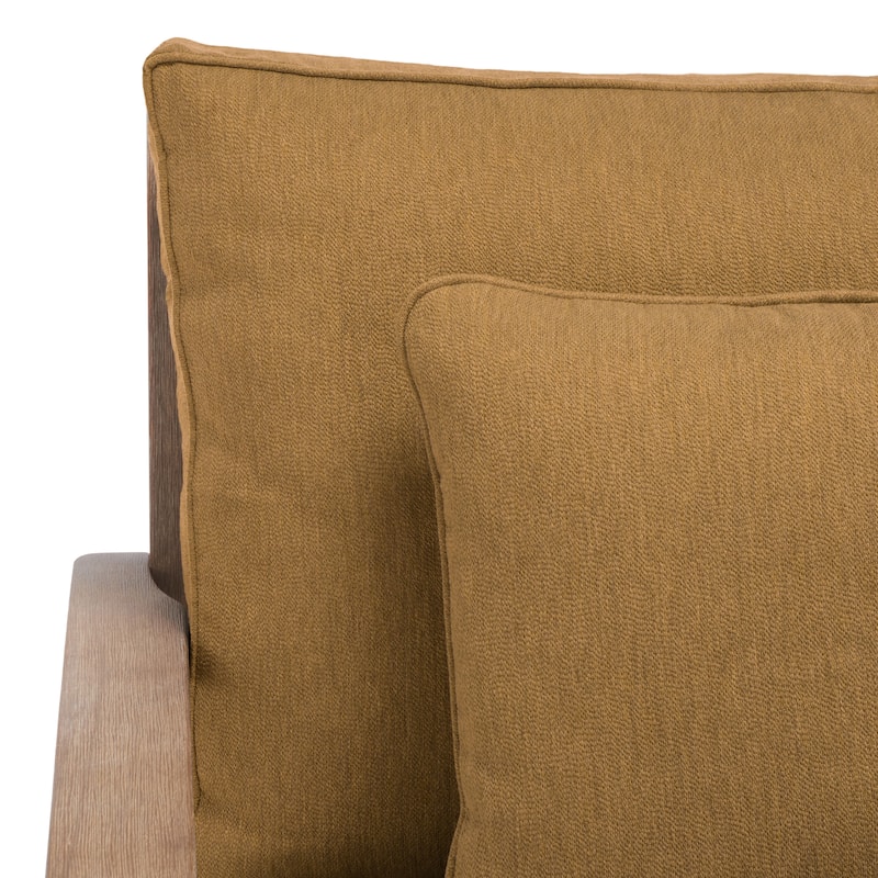SAFAVIEH Couture Outdoor Patio Furniture Martinique Wood Arm Chair - 31"W x 36"D x 33"H