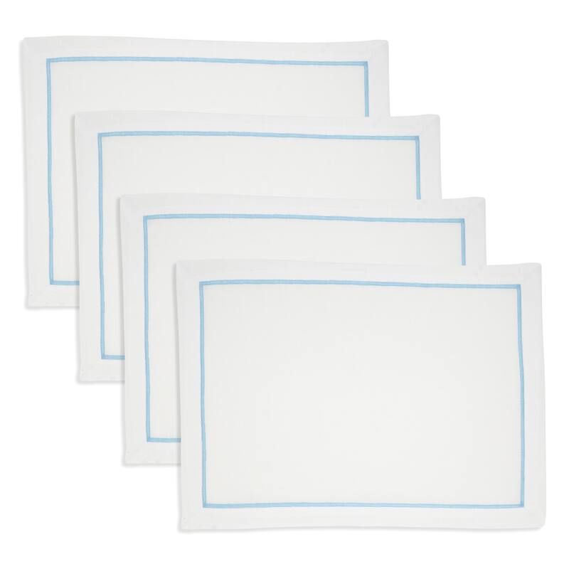 Embroidered Line Design Placemat (Set of 4) - 14"x20"