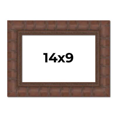 14x9 Frame Pewter Solid Wood Picture Frame Width 1.625 Inches | Interior Frame Depth 0.6875 Inches