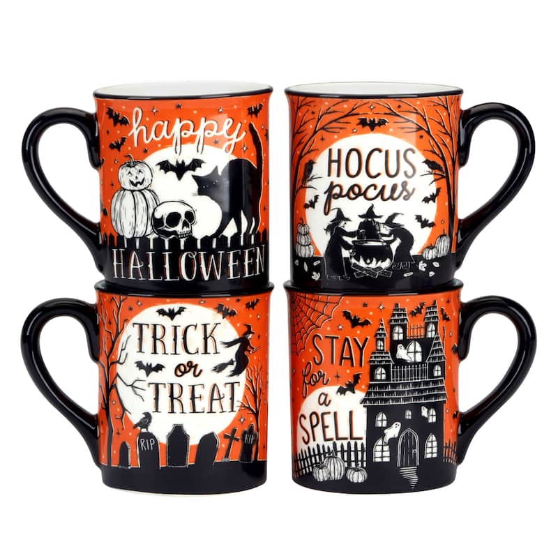 Certified International Hocus Pocus 16 oz. Mugs, Set of 4