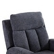preview thumbnail 31 of 31, Manual Recliner Massage and Heating Chair Sofa with 2 Cup Holders Breathable Fabric