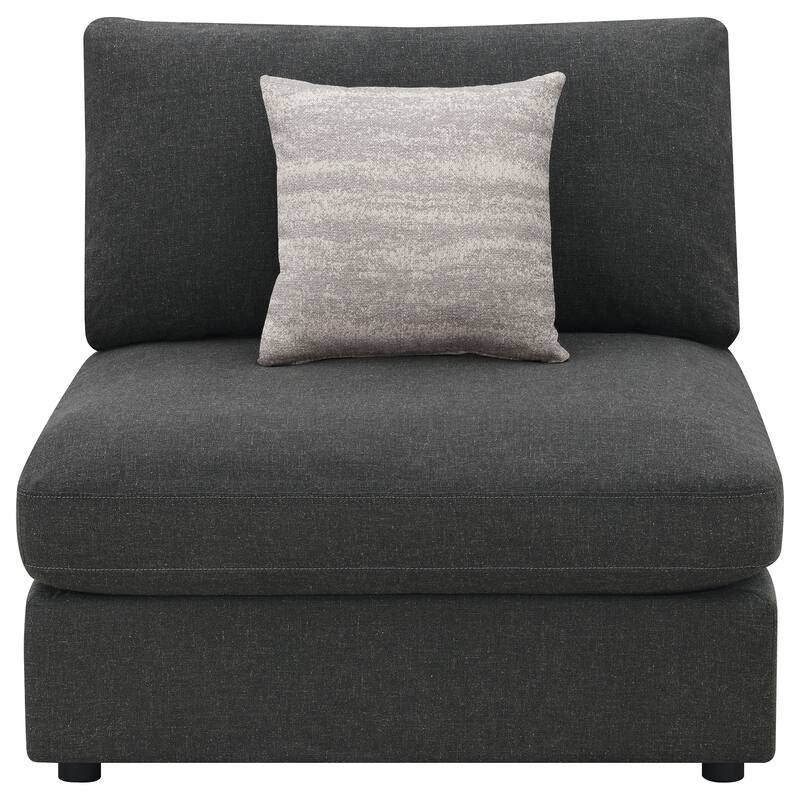 Serene Transitional Upholstered Armless Chair