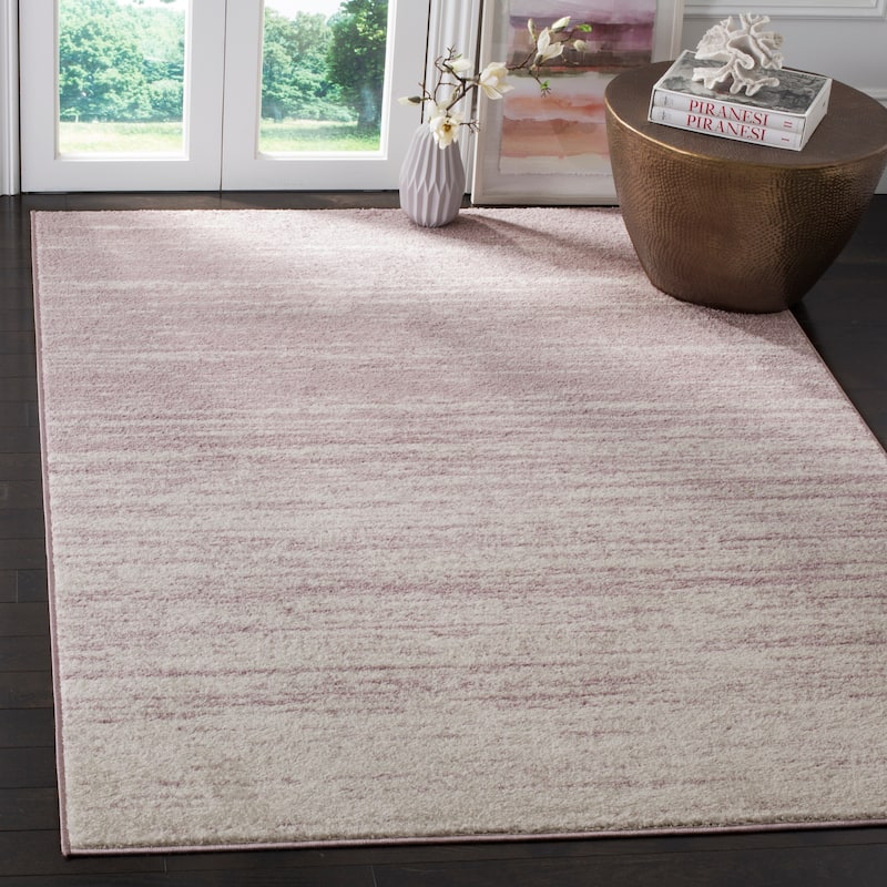 SAFAVIEH Adirondack Vera Modern Ombre Distressed Area Rug - 8' Square - Cream/Purple