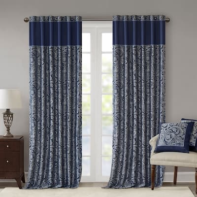Madison Park Whitman Jacquard Curtain Panel Pair