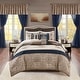 preview thumbnail 2 of 16, Madison Park Essentials Parker Jacquard Embroidered Pieced 24 Piece Room in a Bag Navy - California King