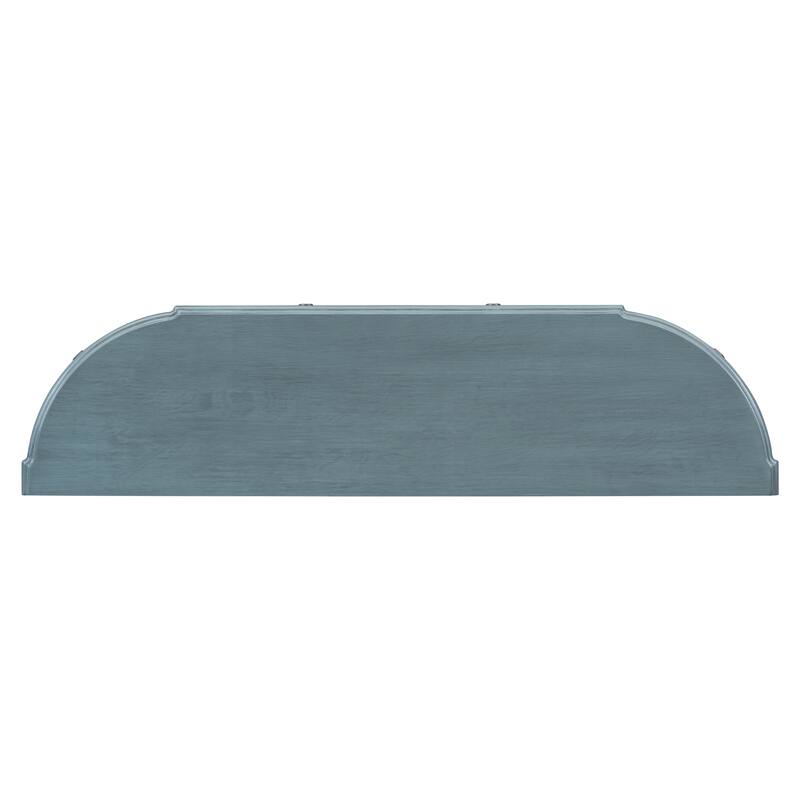 Modern Curved Console Table with 4 Drawers and 1 Shelf