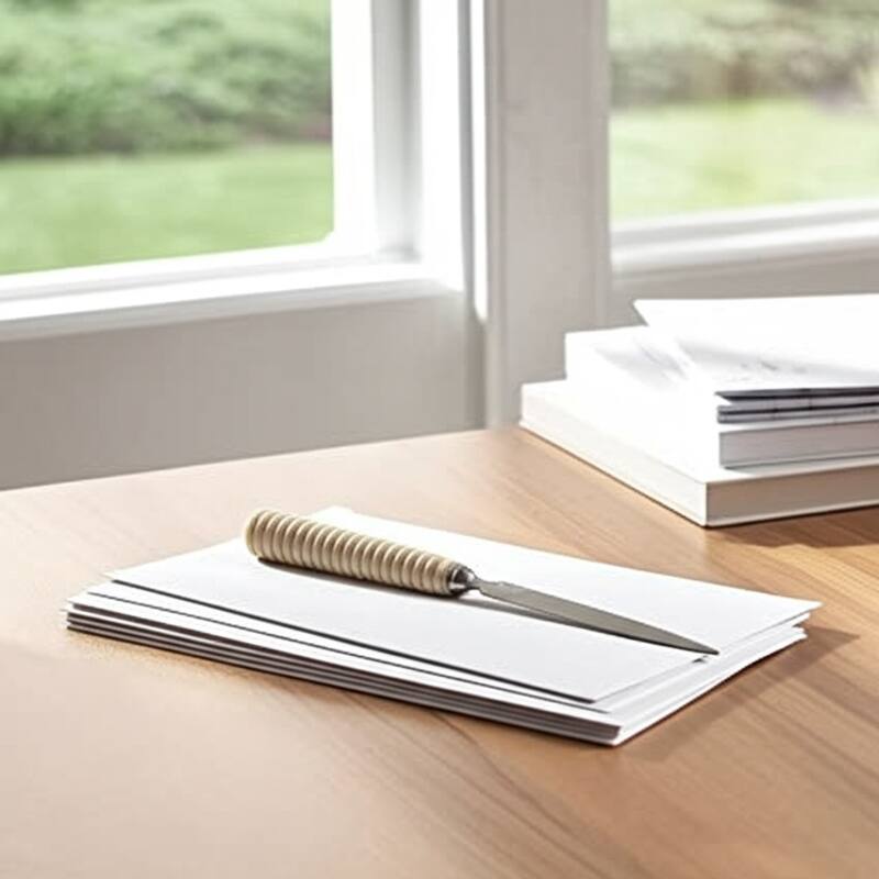 Resin Metal Decorative Object Letter Opener Stylized Desk Accessory - 9.25" x 0.75" x 0.75"